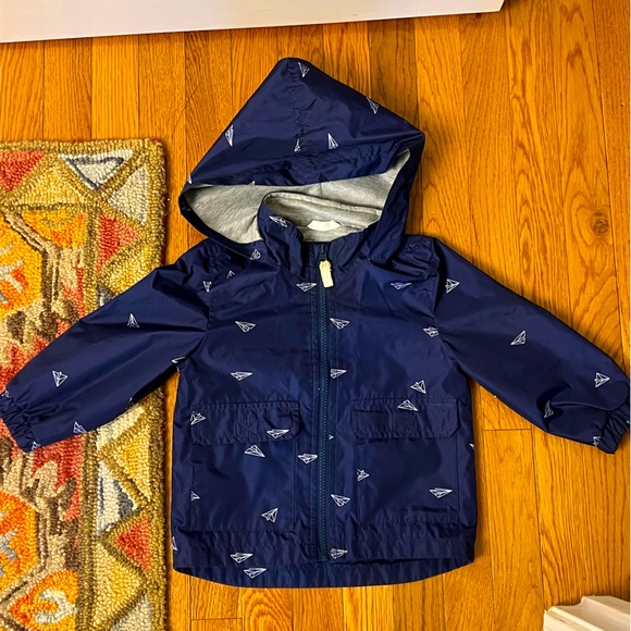 Carter's Jackets & Coats Carters Paper Airplane Lined Rain Coat